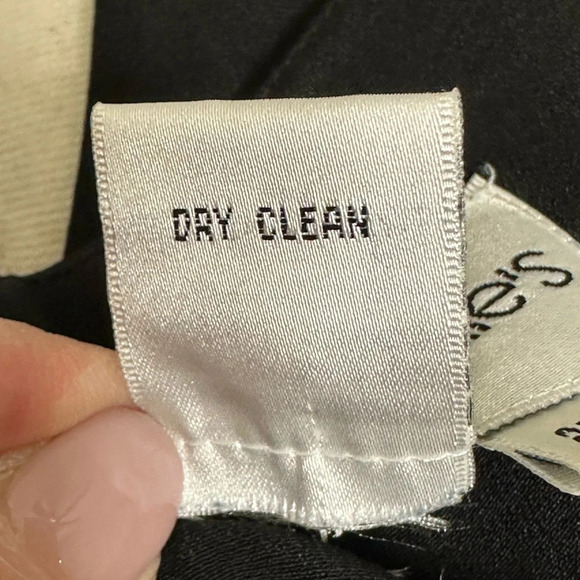 BLOOMINGDALE’S Silk Dress Black Classic Timeless Chic Midi Length, Size 2 - Picture 11 of 16